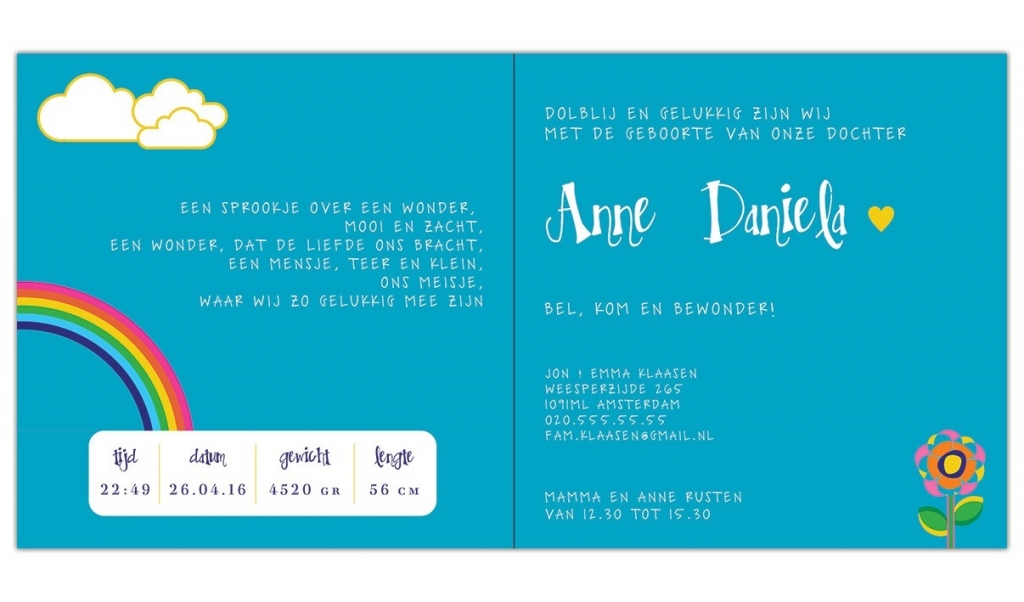 Geboortekaartje: Vrolijk - Afbeelding 2